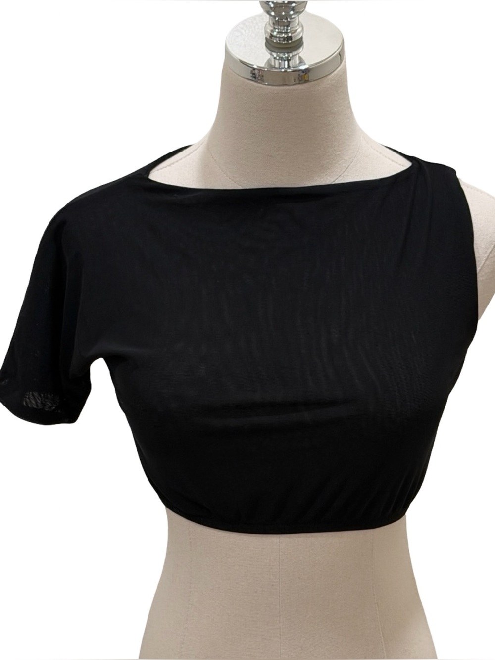 Khy Asymmetric Black Crop Top